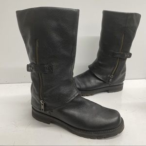 Gentle Souls "Warm and Cozy" Mid-Calf Black Leather Boot | Size: 8m